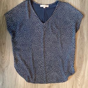 Loft spotted v-neck blouse